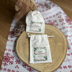 Baumwollsäckchen Xmas Edition – floral