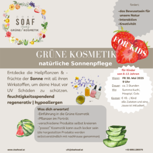 Grüne Kosmetik Workshop | for Kids | Sonnenpflege