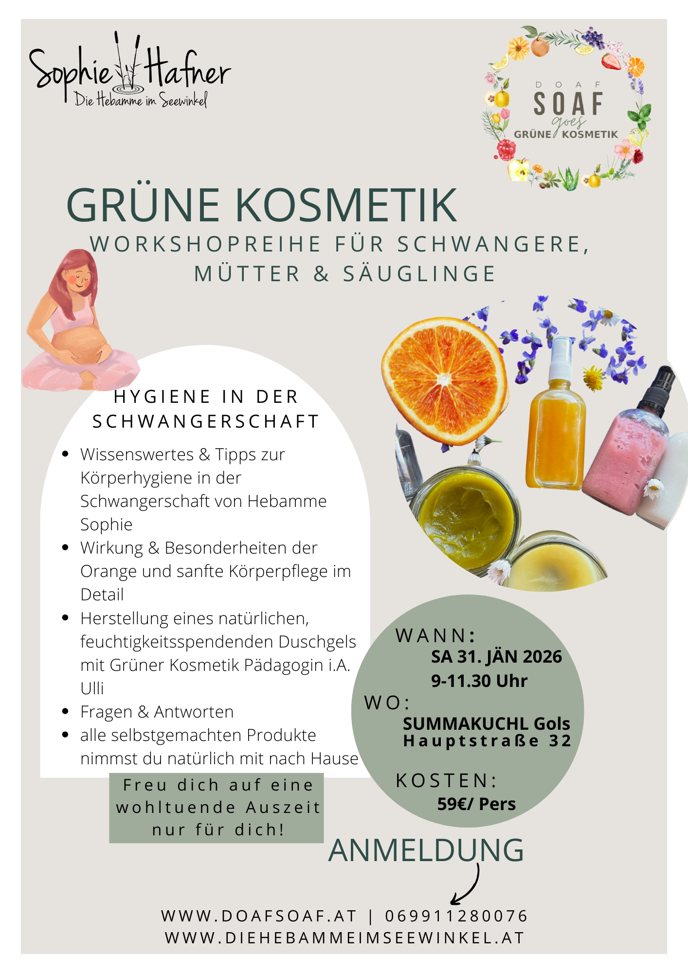 Workshopreihe für Schwangere, Mütter und Säuglinge