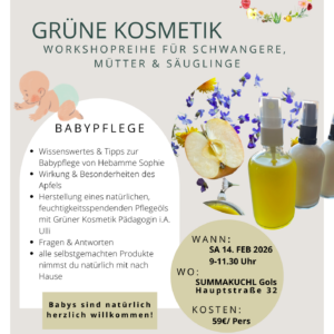 Workshopreihe für Schwangere, Mütter und Säuglinge / Babypflege