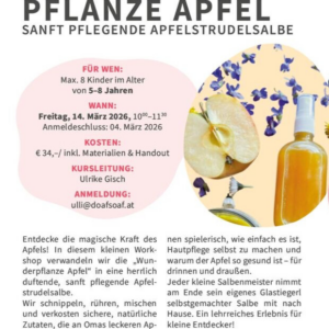 Wunderpflanze Apfel – Workshop für Kinder von 5-8 Jahren