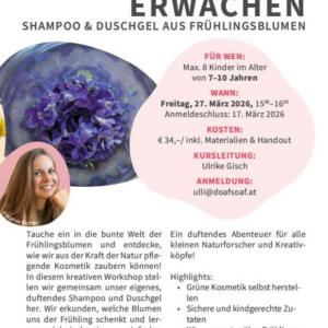 Frühlingserwachen – Workshop für Kinder von 7-10 Jahren