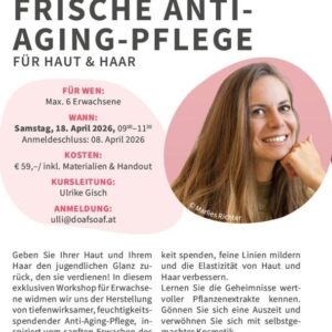 Anti-Aging Pflege – Workshop für Erwachsene